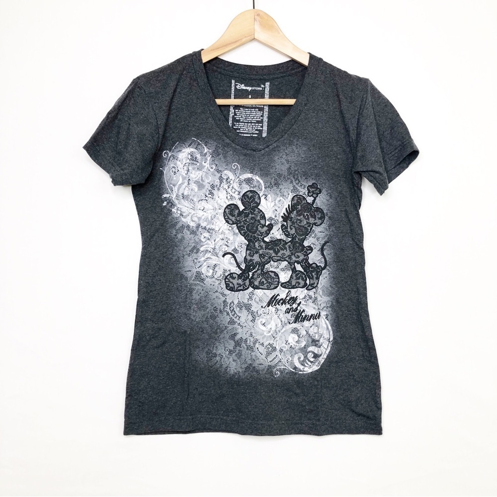 Disney Mickey & Minnie Charcoal Graphic Tee